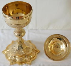 Irish sterling silver gilt Ciborium